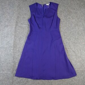 Rebecca Taylor Dress Womens 6 NWT Scuba Ponte Dress Sapphire Blue Fit Flare